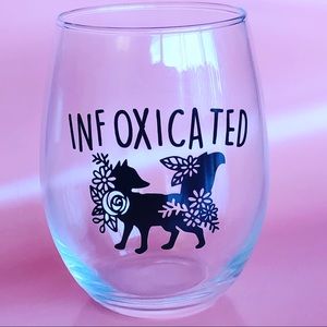 Stemless wine glass, custom wine glass